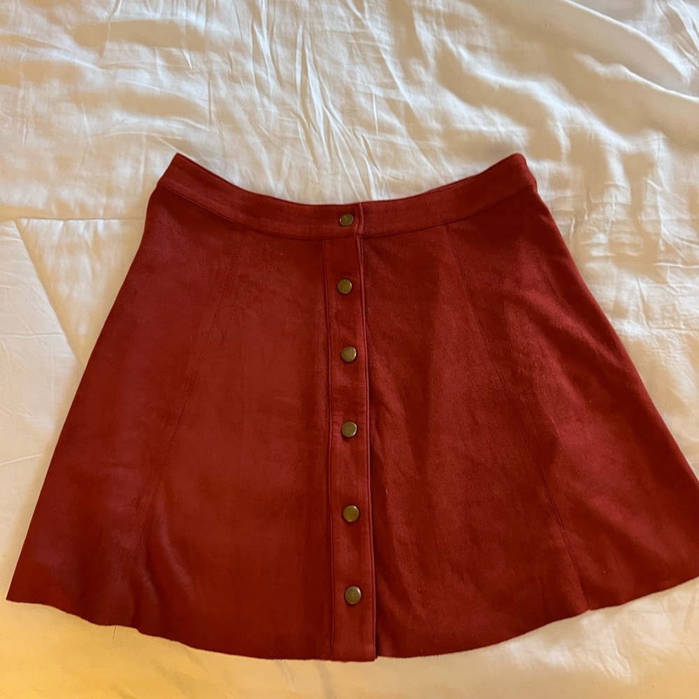 Suede skirt